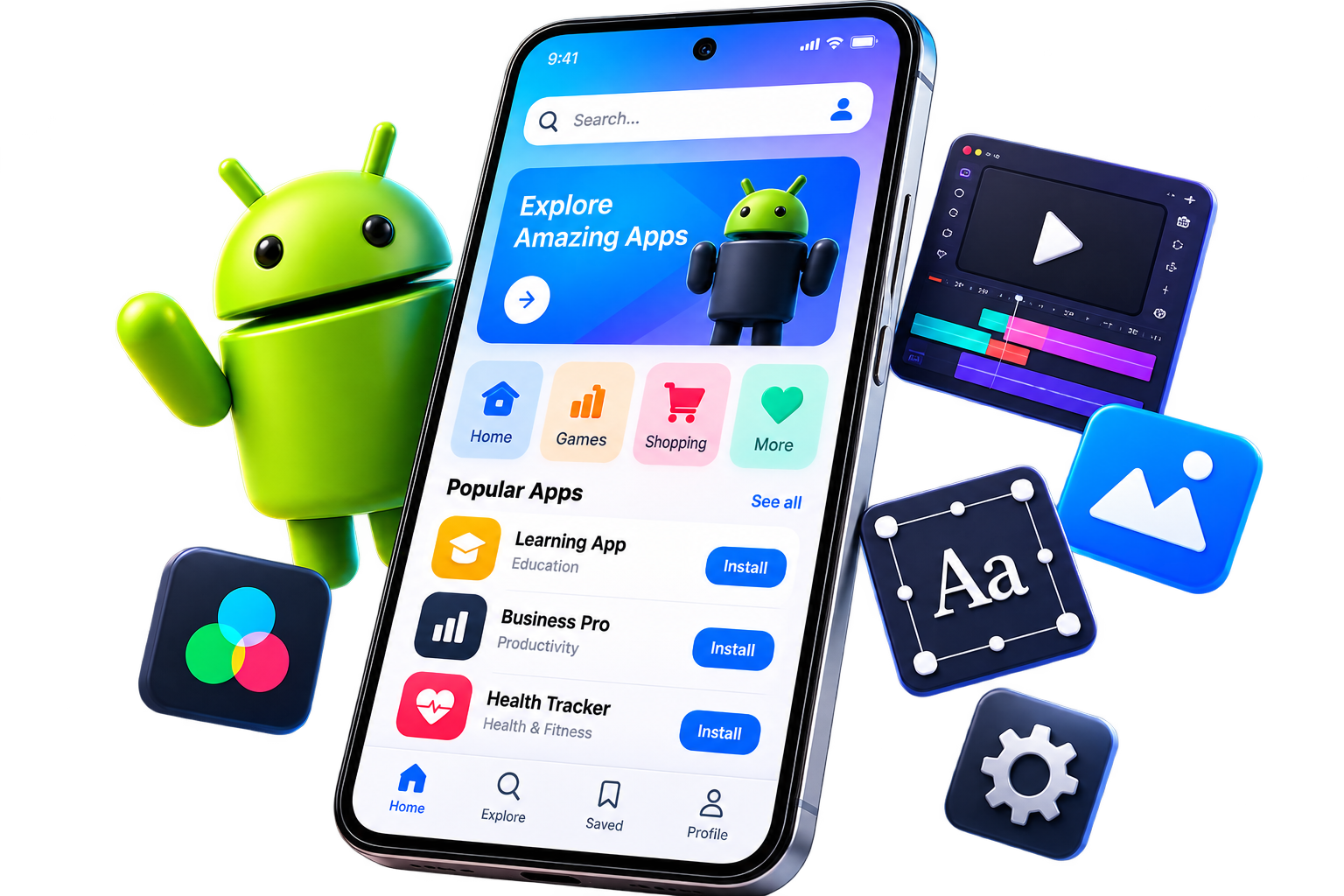 Android app development service illustration