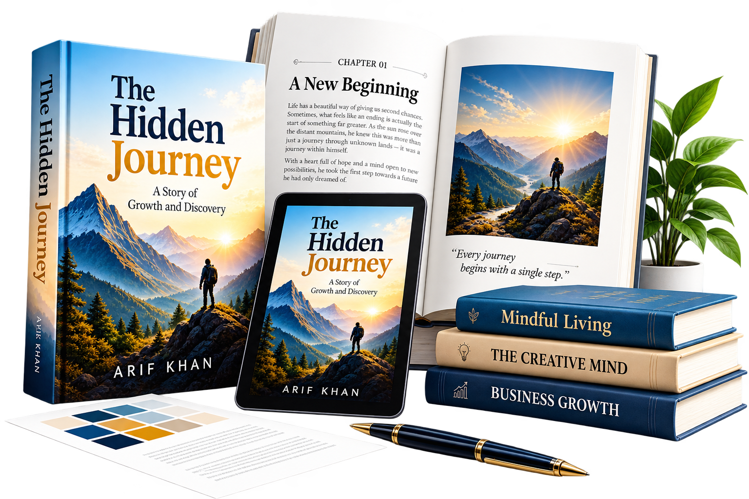 Book and eBook publishing service illustration