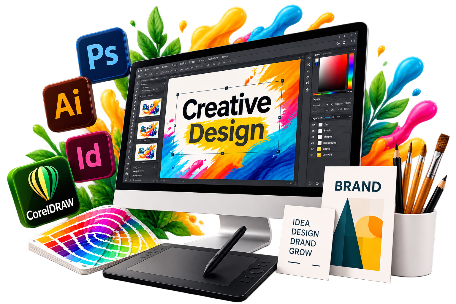 Graphic design service illustration