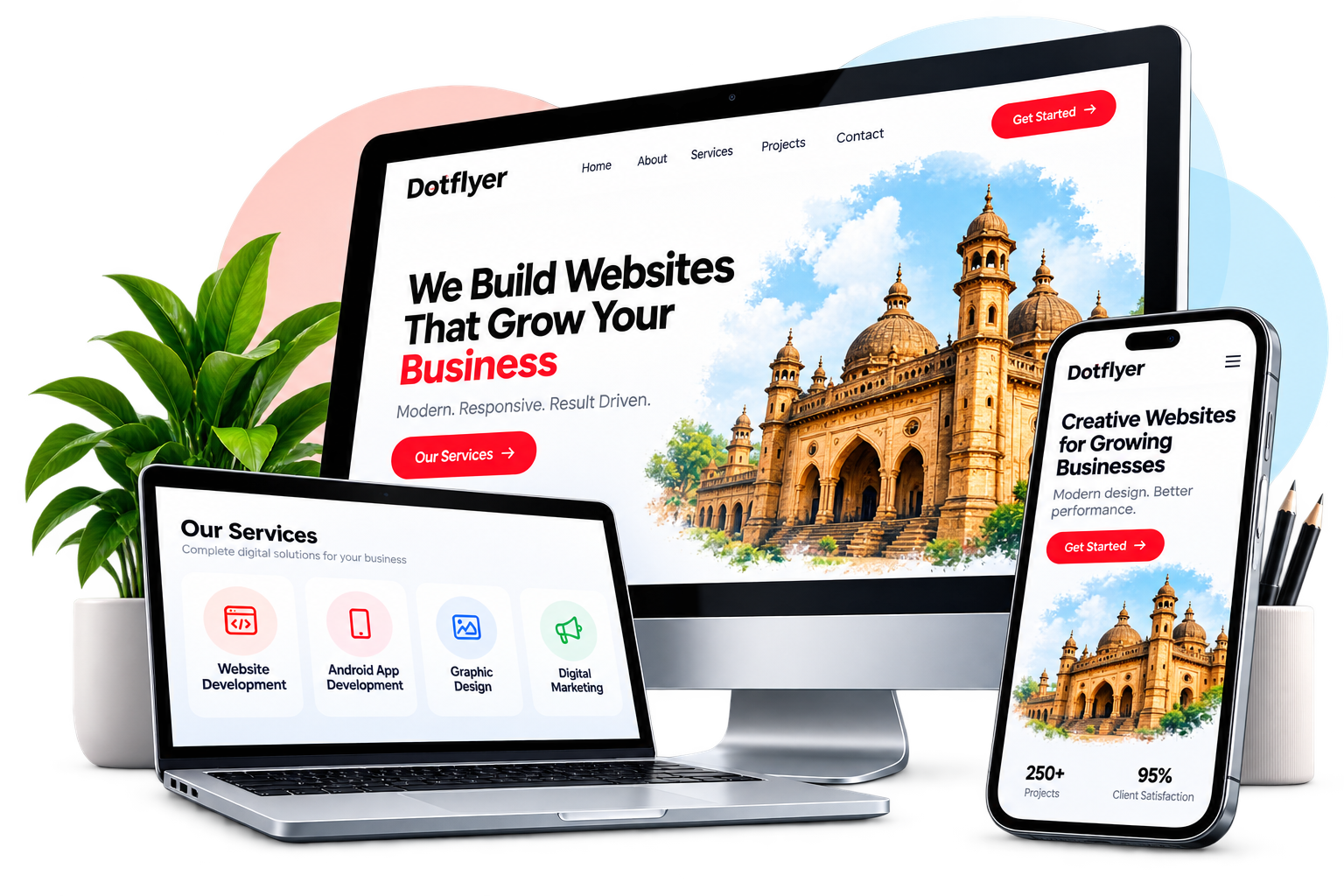 Website development service illustration